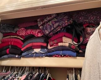 . . . sweaters and Vera Bradley bags