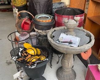. . . yard art and bird bath fountain