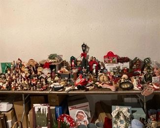 . . . . a plethora (that means a lot!) of Christmas Santas and decorations!