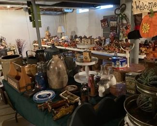 . . . vintage stoneware crocks, both with cobalt markings and one with advertising name!