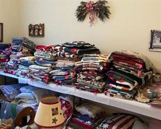 . . . can you say, "quilts"?!! dozens to choose from along with blankets and comforters