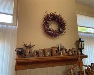 . . . great contemporary crocks and a nice wreath