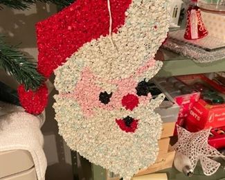 Vintage Melted Plastic Popcorn Sana Head