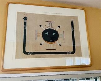 Native American Sand Painting-professionally framed