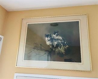 Vintage Engraving on copper plate of Two Owls- Framed= "KAIKO MONTI" listed sculptor and engraver