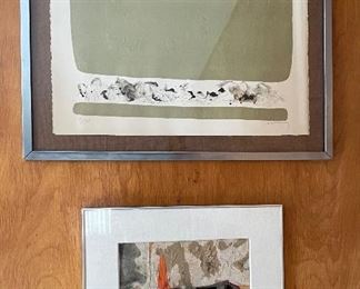 Hon Lebedang 1960's Intaglio, ink drawing collage.