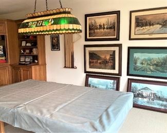 Pool table; G Harvey art