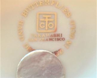 "Butterflies" - hand decorated in gold - San Francisco