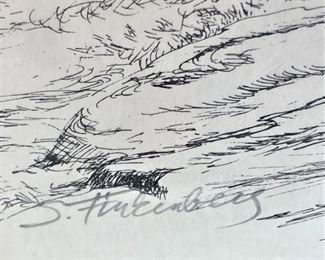 Artist S. Finkenberg   (Sandra Finkenberg often did cityscapes of New York.)