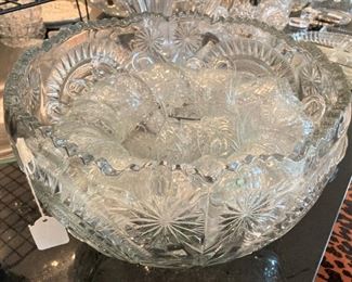 Punch bowl and cups