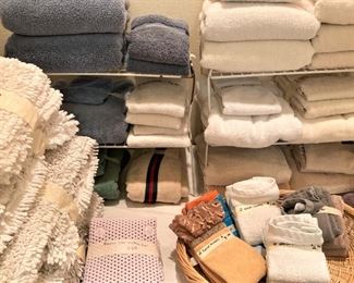 Some of the many towels, sheets, etc.