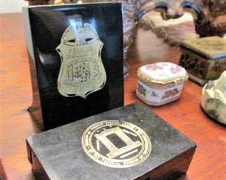 Vintage FBI retirement mementos