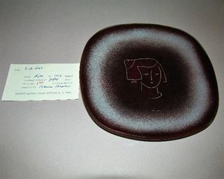 Maurice Heaton "Side Hat" signed dish