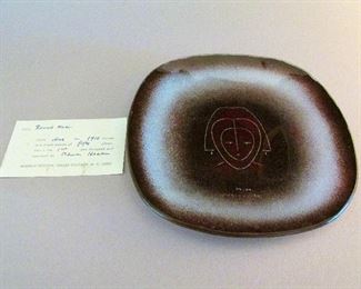 Maurice Heaton "Round Face" signed dish