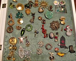 Many brooches