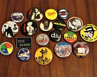 Vintage Rock pin back buttons