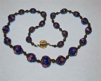 Vintage Murano glass wedding cake necklace