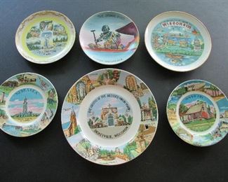 Fun vintage tourist plates
