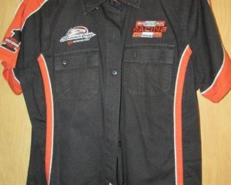 Vintage pit crew racing shirts
