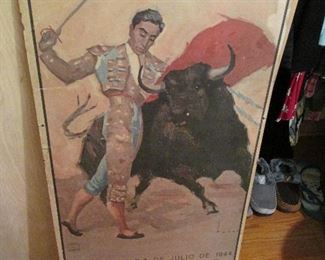Vintage bullfight poster