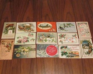 Antique holiday postcards