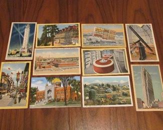 Scores of linen postcards