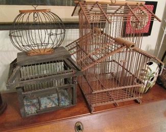 Vintage bird cages