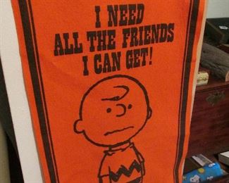 Vintage Charlie Brown pennant