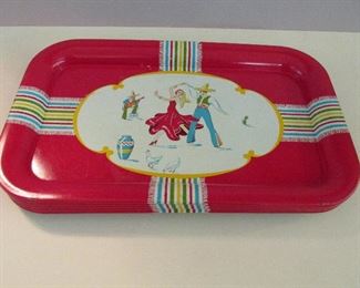 1940s Mexican Dancers tray set