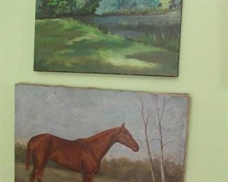 T.F. Emmons equestrian painting
