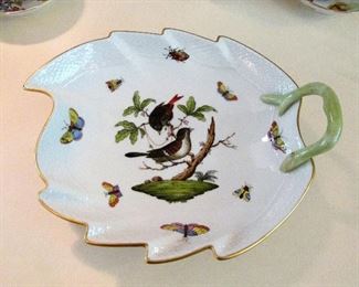 Herend Hungary Rothschild leaf dish