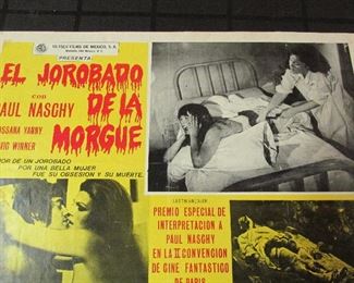 Vintage "Phantom of the Rue Morgue" Spanish lobby card