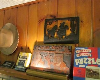 Tom Mix lobby card copper printing plate