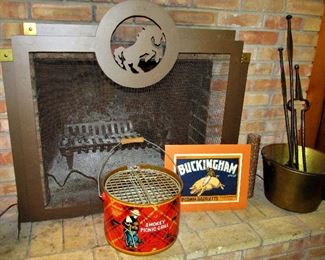 Cool stallion fire screen & Smokey Bear picnic grill