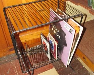 Mid-century wire record rack