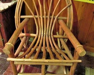Rustic bent wood chair