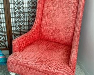 Fabulous Mid Century - Orange Fabric Chair