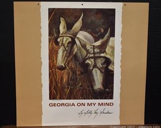 1970 May 1971 May Calendar Georgia on My Mind by Artist and Former First Lady of Georgia Betty Foy Sanders