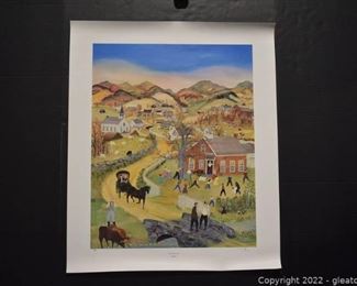 Authentic Will Moses Print Marys Little Lamb Limited Edition 542 1000 Signed