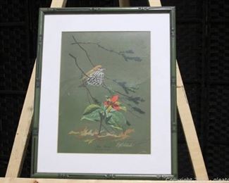 Wood Thrush Framed Signed and Matted Print