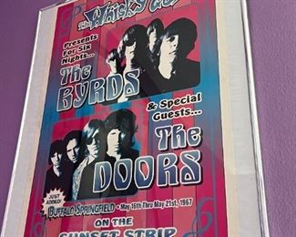 Real Vintage Poster, the doors on Sunset Strip  to stage in Jim's Actual Room