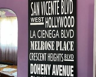 Staging décor Sign, placed for tour, but in Actual Jim's Room