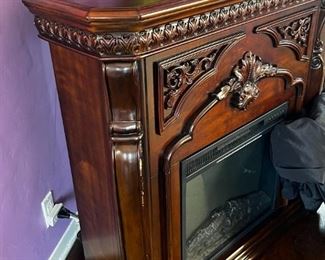 Fake Fireplace used to stage in His Room