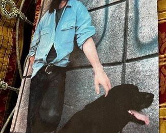 Vintage poster with Dog, used to stage in his Room