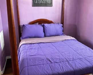 Antique Post Bed to stage in Jim's Actual Room, 