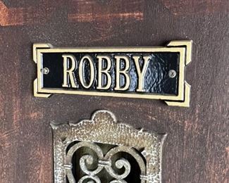 Robby Sign, placed new by tour. Designating another room on tour