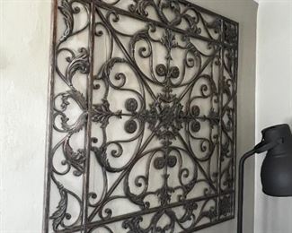 Metal Wall Hanging for staging in Rob room