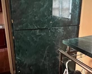 Armoire- green faux marble, Rob Room