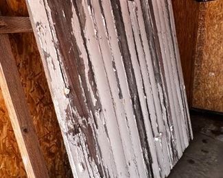 The Actual Garage Door to Jims Garage. Stored and Labeled for Tour