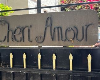 Cherie Wood Named the Estate and Placed this Sign. Only One available. Old Hollywood